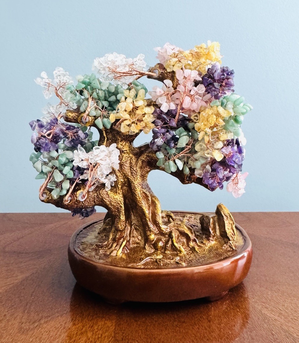 NEW Kalifano Chakra Bonsai TREE OF LIFE 1,251 Multicolored Gemstones 12\