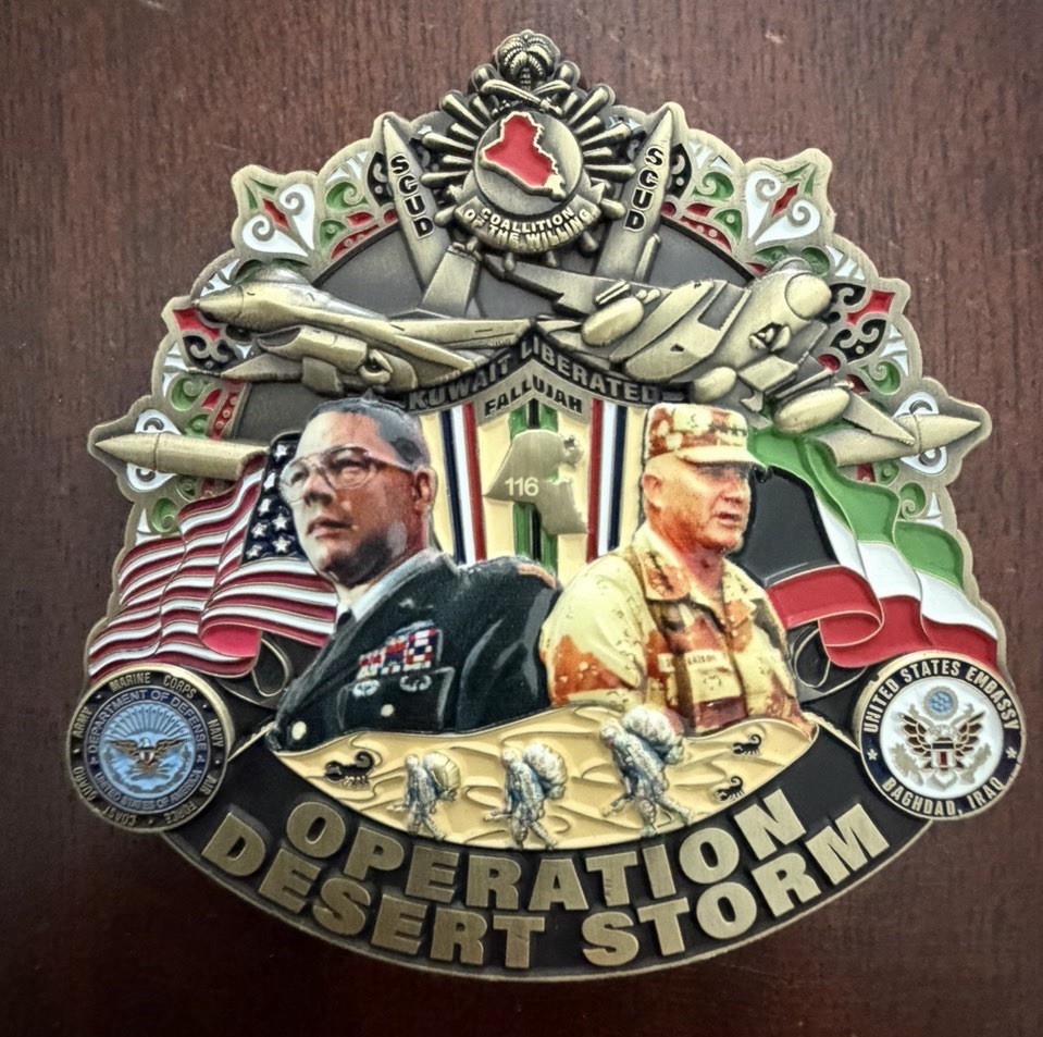 Operation Desert Shield Desert Storm 35th Anniversary Military Challenge Coin