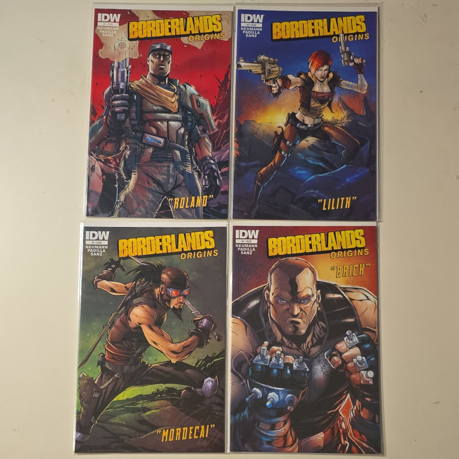 IDW Borderlands Origins Lot 1-4 (4) Roland Lilith Mordecai Brick