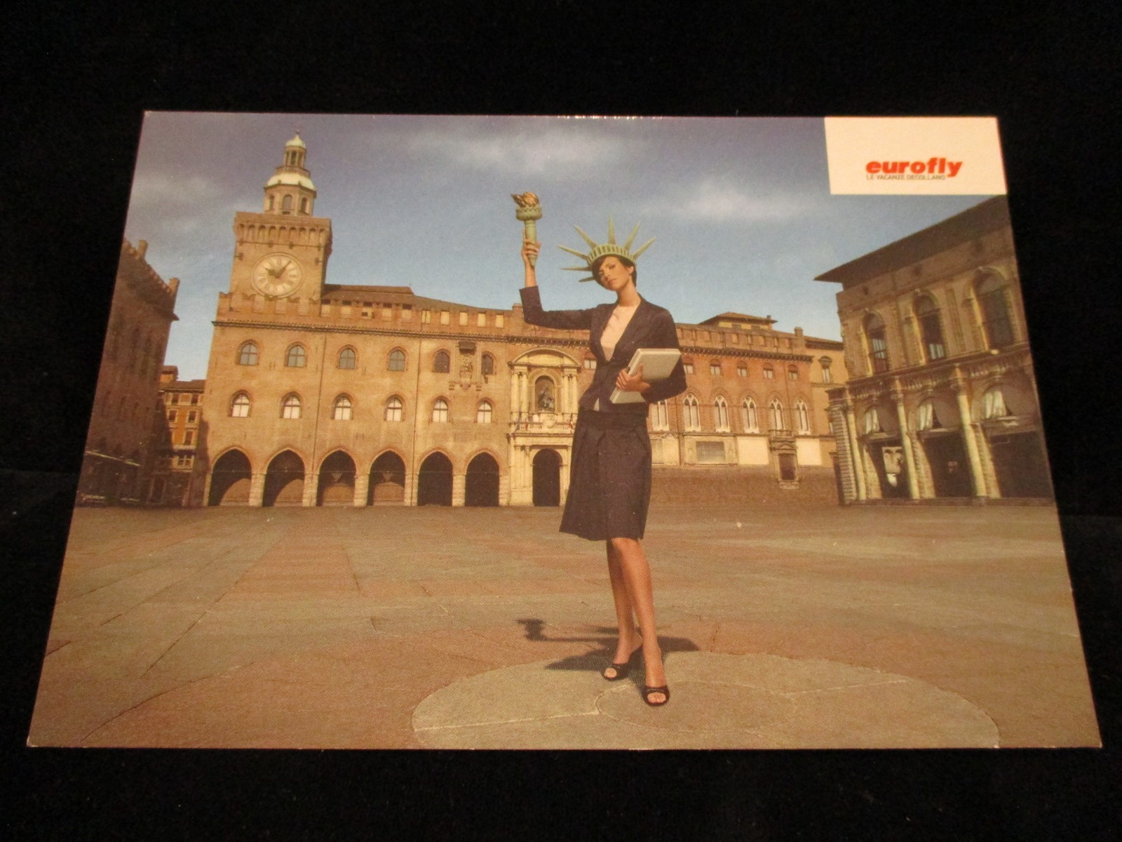 EUROFLY ITALY AIRLINES Vintage PRETTY WOMAN Aviation Advertising Postcard