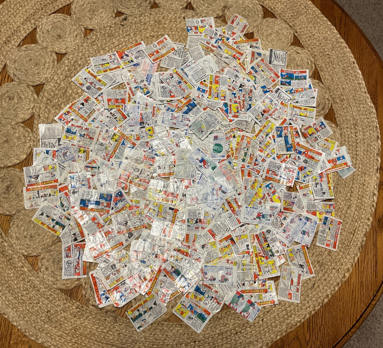 SET OF 350 pcs. AUTHENTIC 1970's Bazooka Joe Comic Gum Inserts COLLECTION 