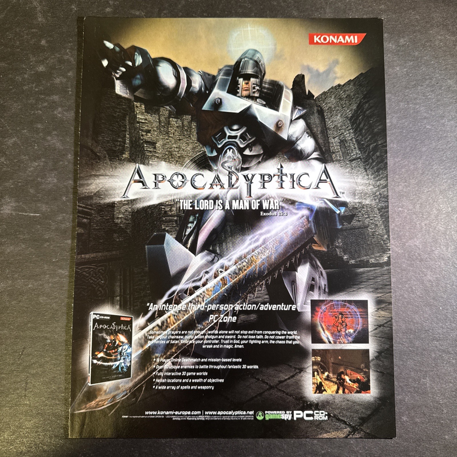 2003 • APOCALYPTICA • Rare UK print ad • PC Video Game 8.5 X 12 Poster ADV-OS