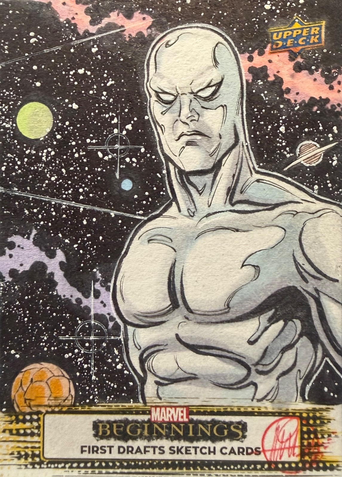 2022 UD Beginnings: The SILVER SURFER 1:1 Sketch  MITCH BALLARD