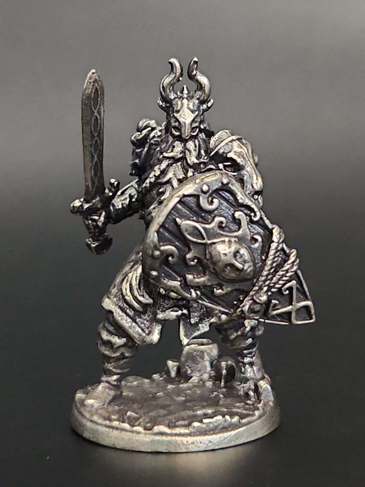 Solid Metal Viking Warrior Miniature Figure, Heavy and Sturdy 