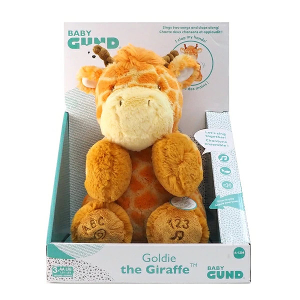 GUND ABC 123 Singing Giraffe Plush - Interactive Toy That Moves, Talks & Claps