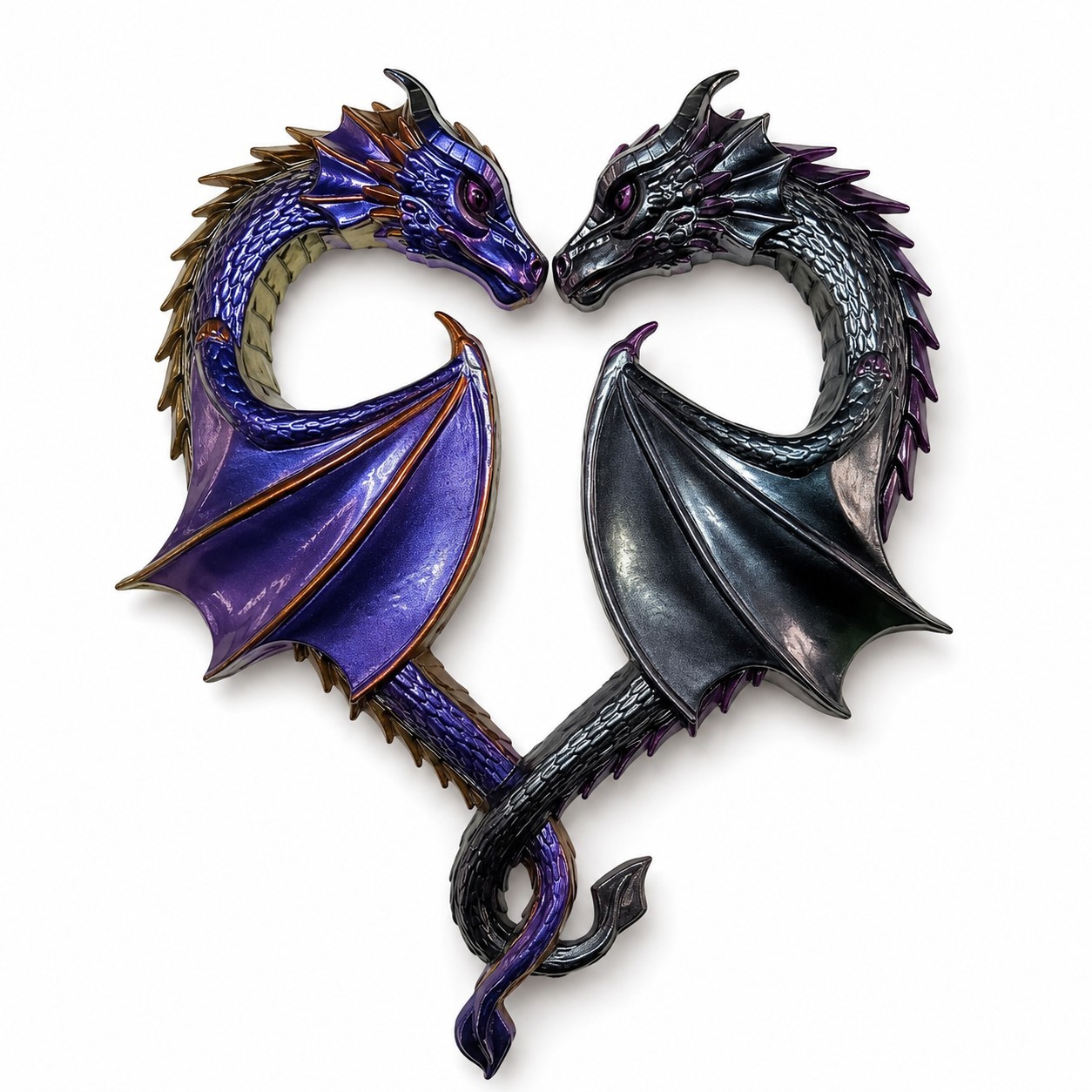 Handmade Resin Dragon Heart Wall Art Gothic Fantasy Home Decor Mythical Sculptur