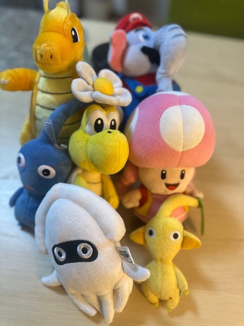 Nintendo Mario Piranha Plant Pikmin and Pokemon Plush Stuffed Toy Set 7pc
