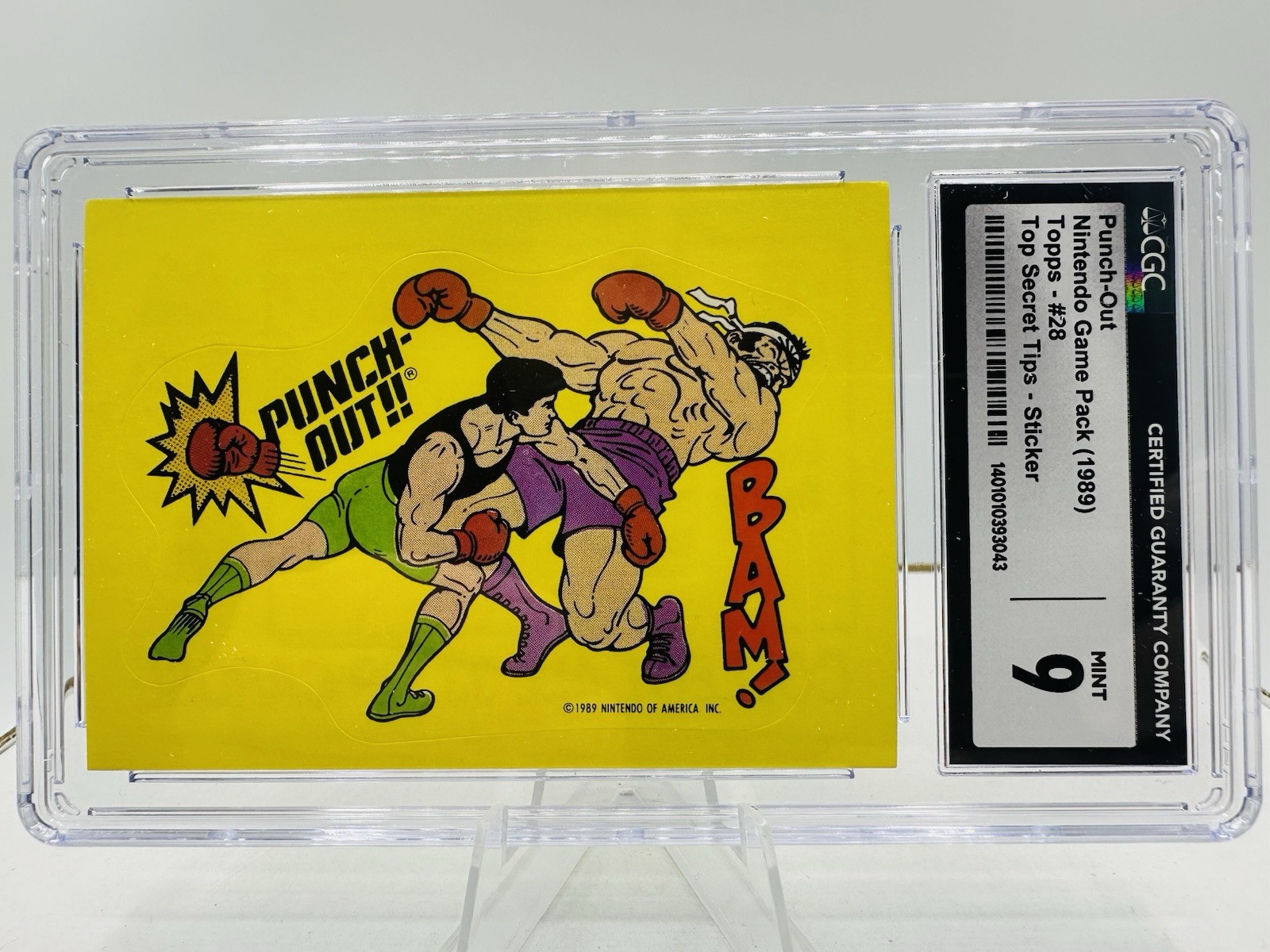 1989 Topps Nintendo Punch-Out Game Tip Sticker CGC 9 Mint #28