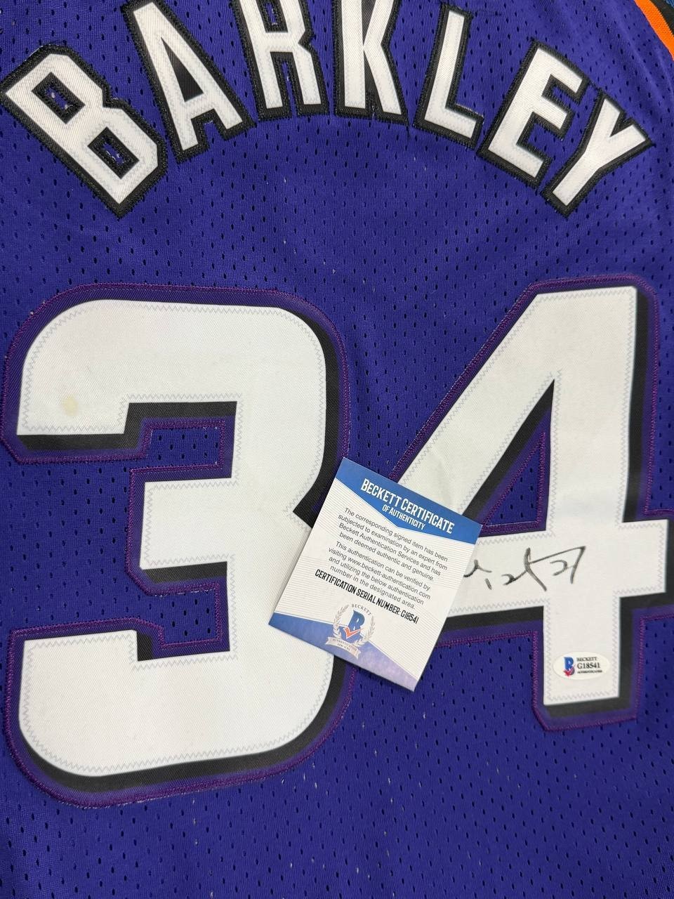 NBA JERSEY Suns Team #34 Charles Barkley Signed Autographed BECKETT COA