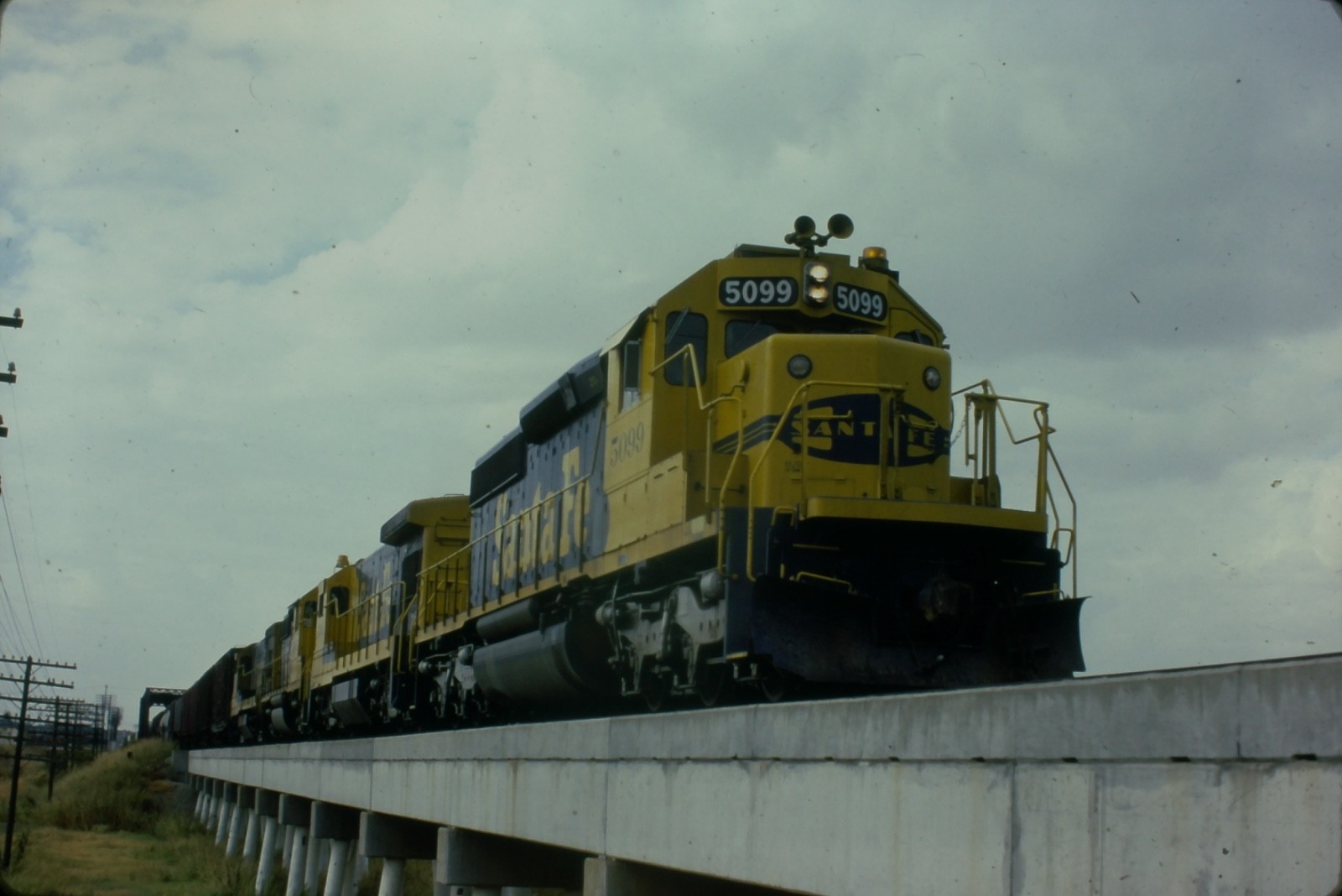ATSF SANTA FE 5099 W/T FORT WORTH TX 1980 KODACHROME TRAIN SLIDE