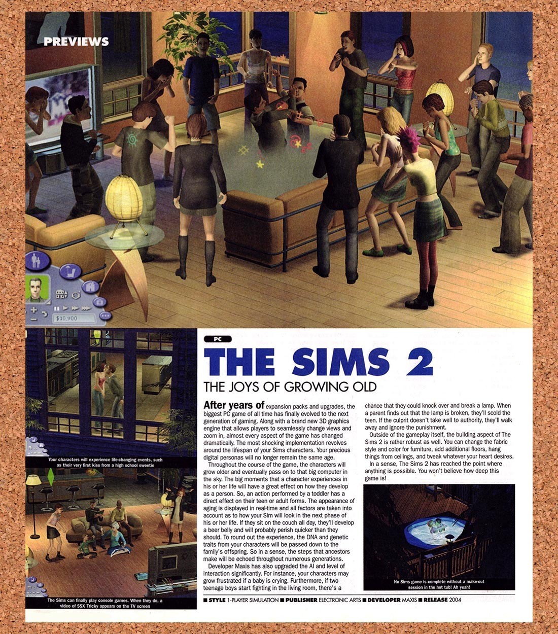 2003 Sims 2 PC Original Advertisement / Retro Promo vr4