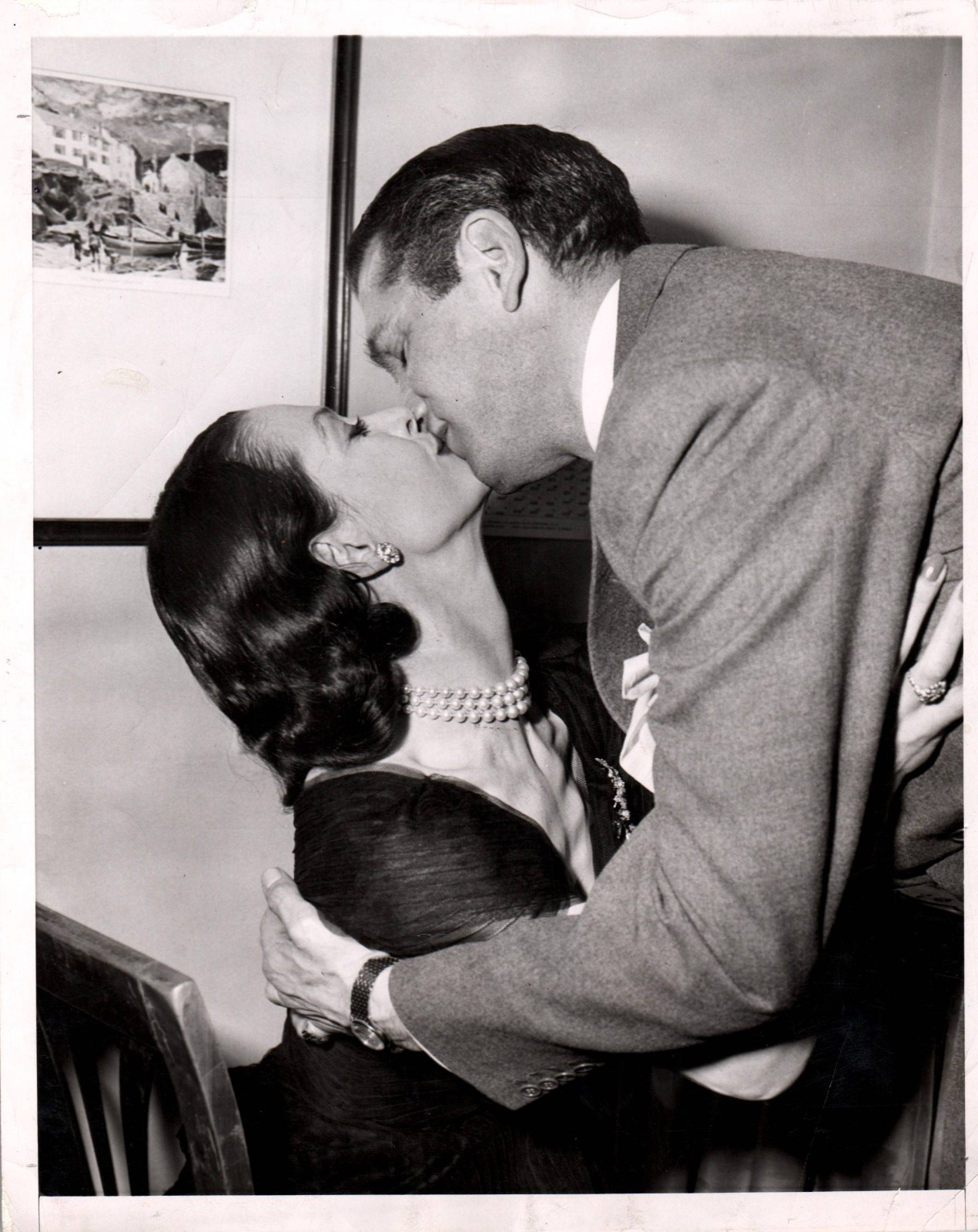 HOLLYWOOD VIVIEN LEIGH + LAURENCE OLIVIER CANDID 1952 PORTRAIT ORIG PHOTO MA78