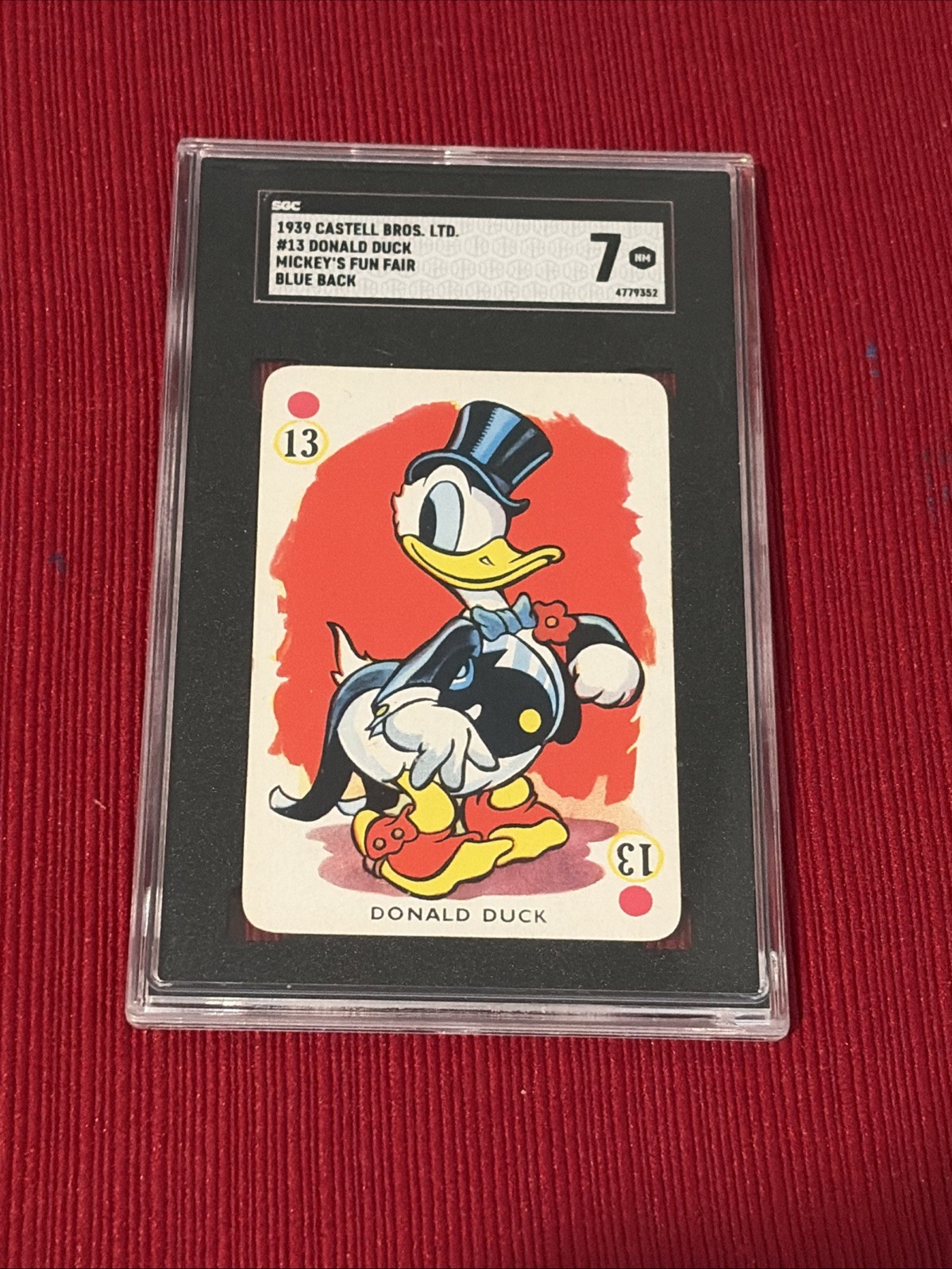 1939 Castell Bros LTD Donald Duck Mickey’s Fun Fair Blue Back SGC 7