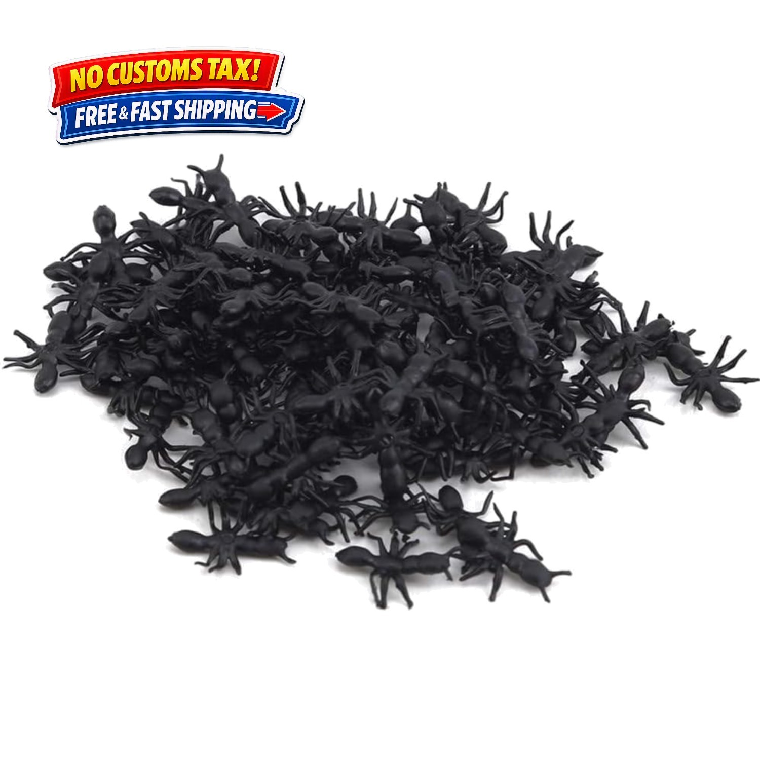 100Pcs Black Fake Black Ant Realistic Imitation for Halloween Prank Props Sim...