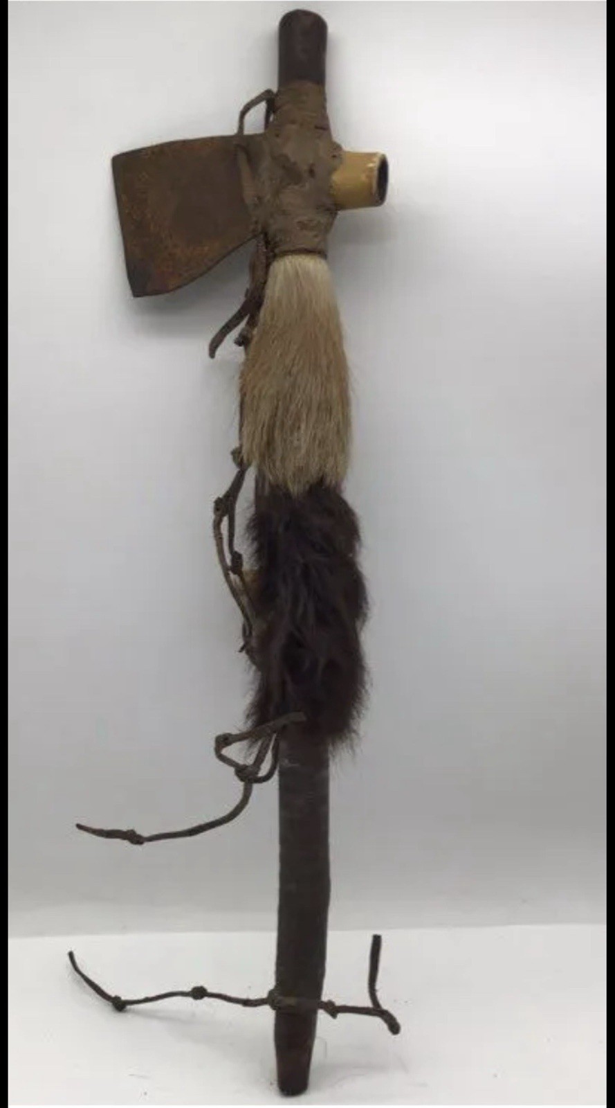 Early 20th Century Native American Made Tomahawk Authentic Coastal Cali. Tribe 