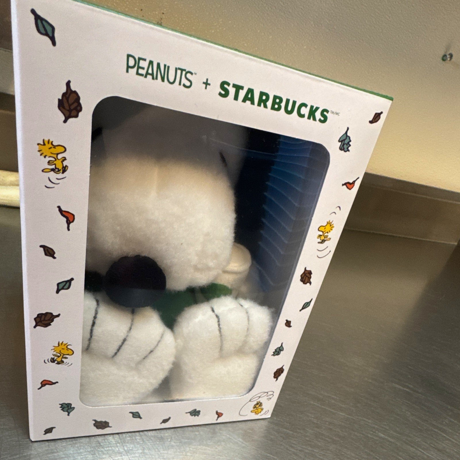 Starbucks Peanuts Snoopy & Woodstock Plush, Boxed, Green Scarf, 2026