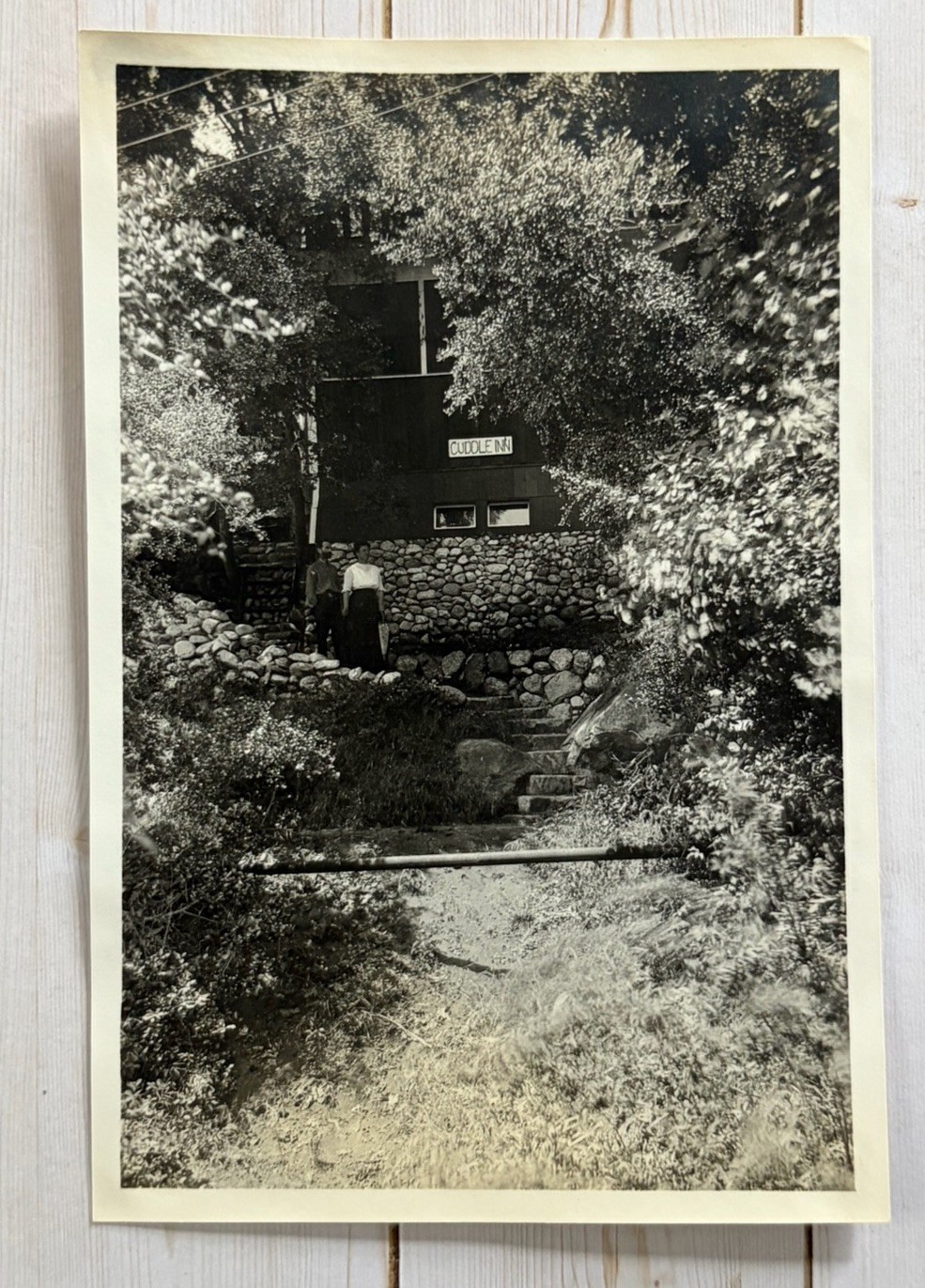 Antique Snapshot Photo Cuddle Inn Canyon Park Sierra Madre, Ca