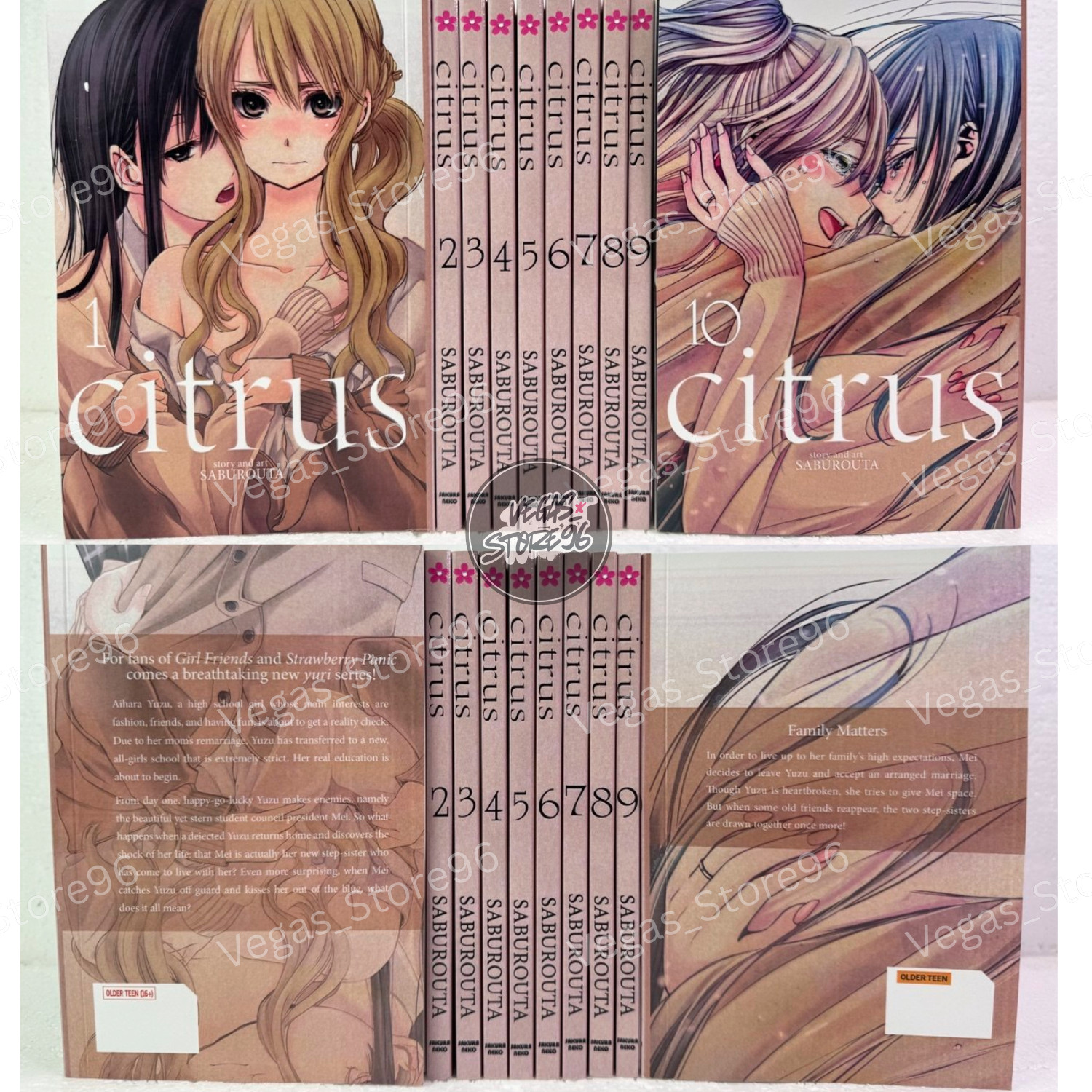 Citrus Manga Vol 1-10 (End) + Citrus+ 1-5 English Comic Books New Half/Full Set