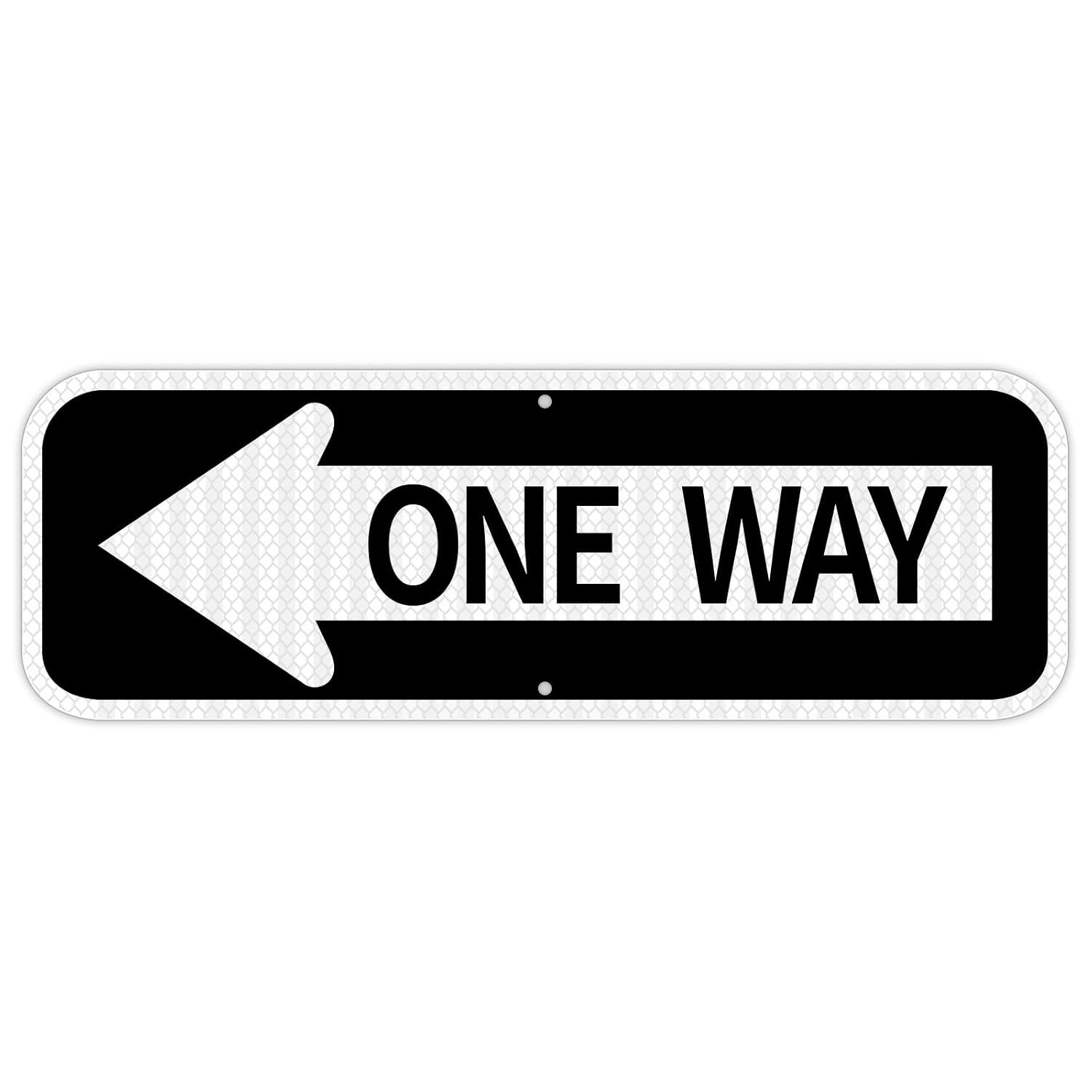 One Way Sign Left Arrow Directional Sign Rustproof Engineer Grade 18x6