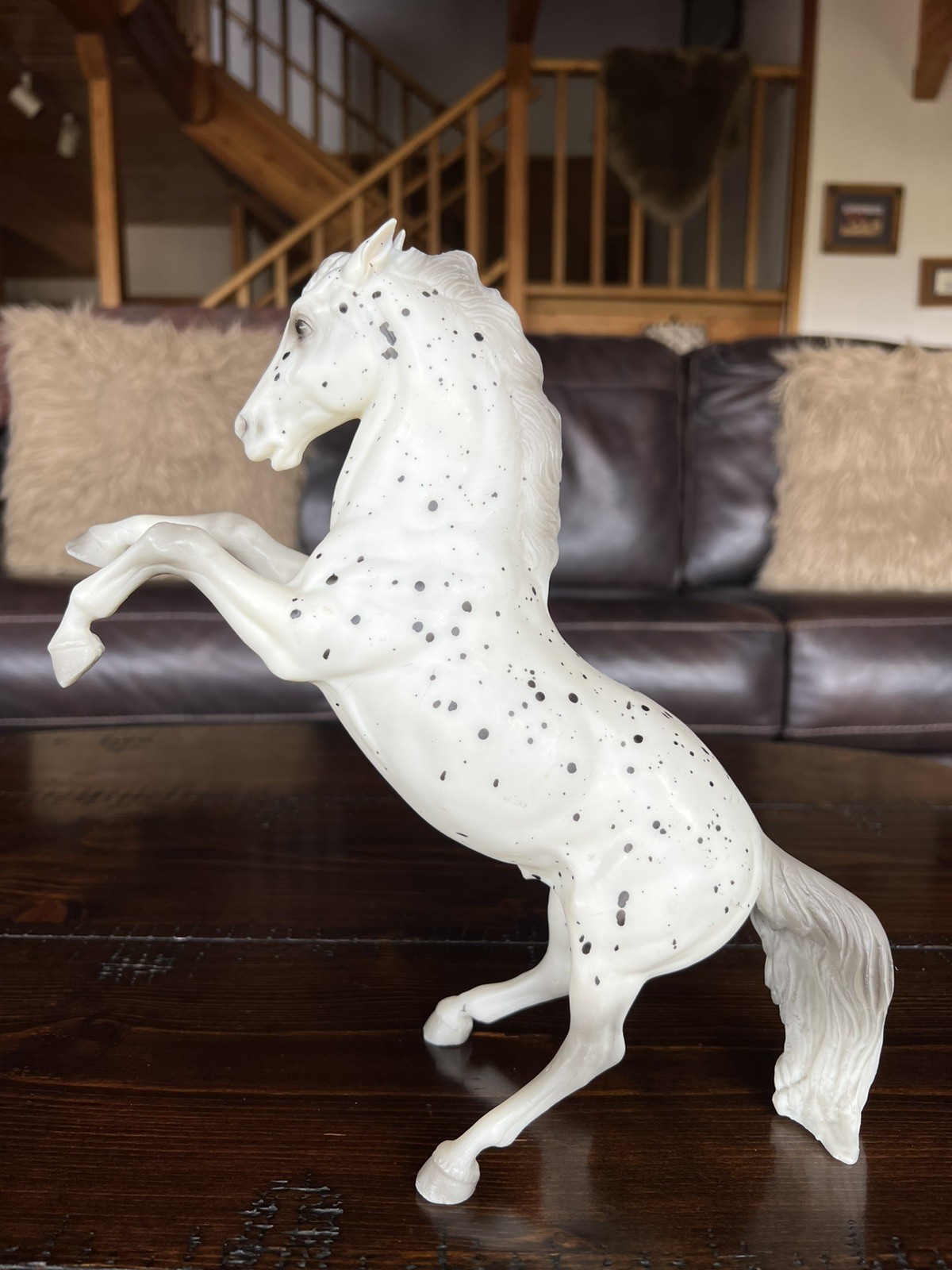 Vintage Breyer Black Leopard Appaloosa Fighting Stallion #709 USA 1988-1990