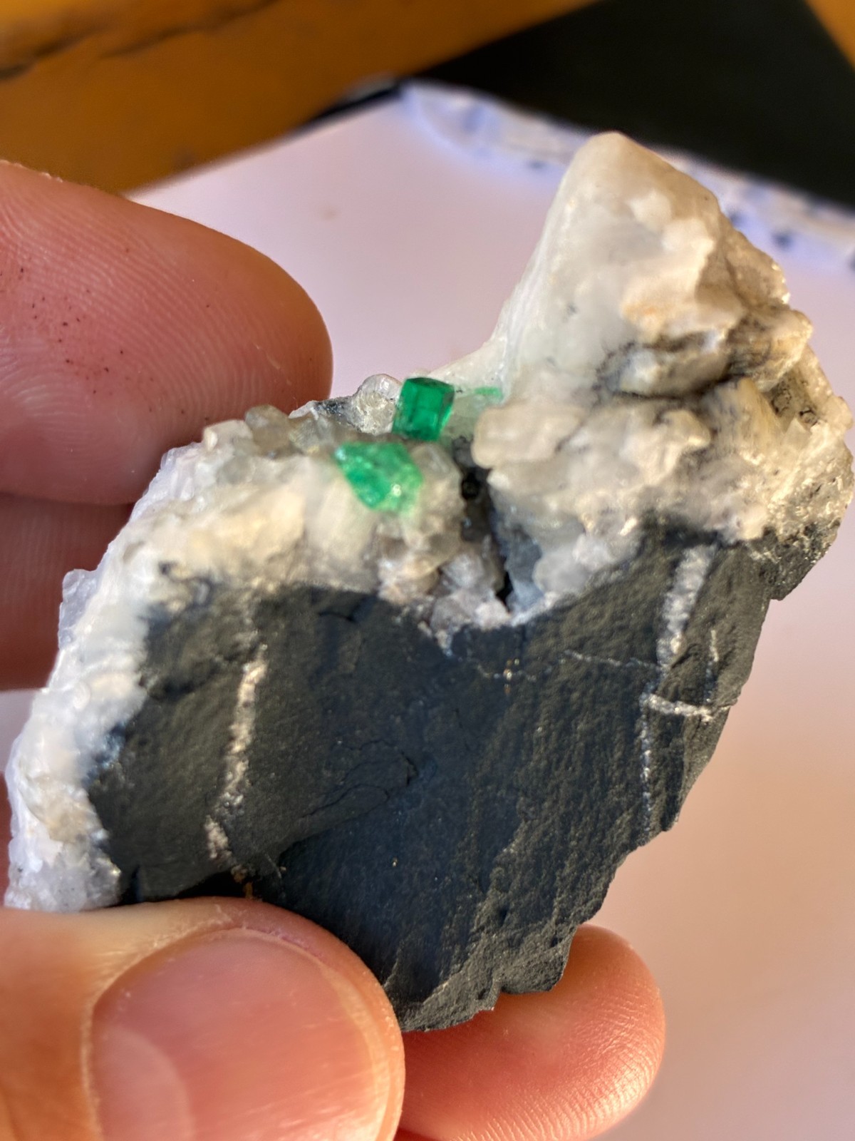 Rough Crystal Colombian Emerald Raw Matrix Collector Piece, Natural Not treament