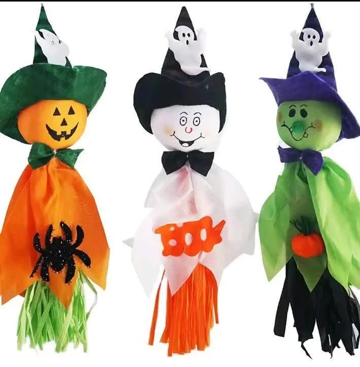 3pc Halloween Ghost Doll Hanging Pendant Haunted House Party Home Decor Spooky