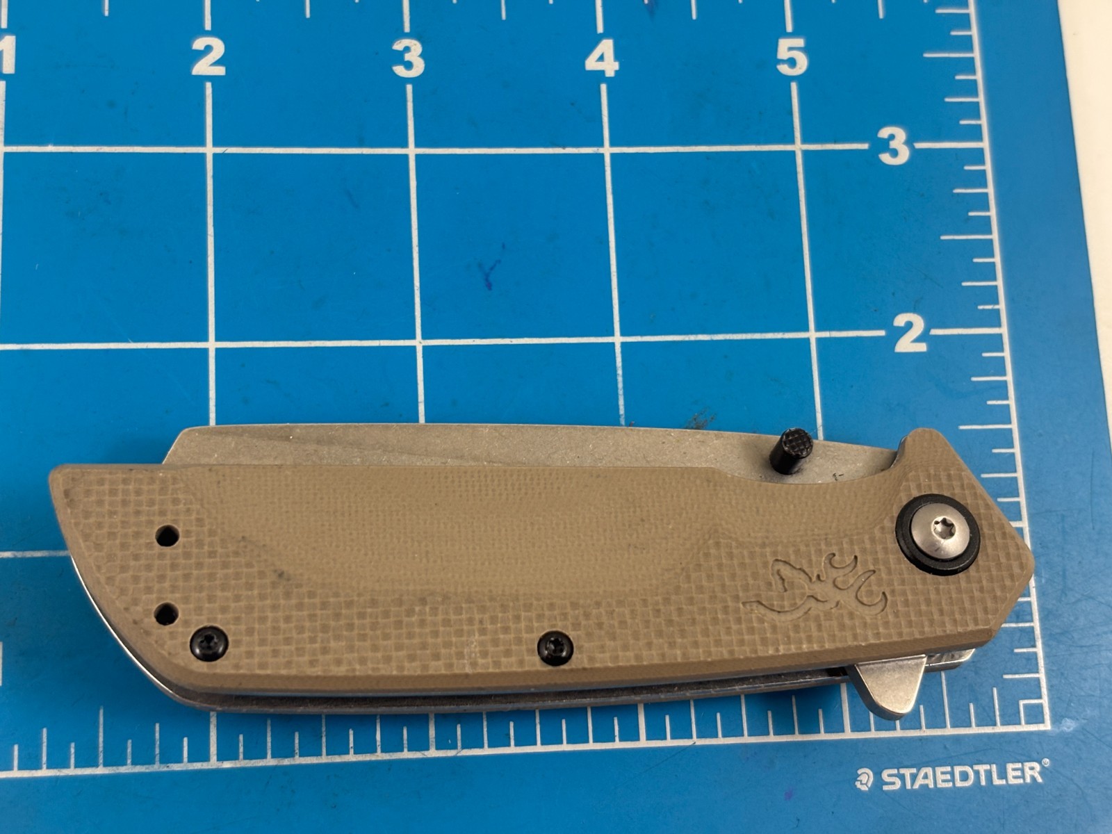 Excellent Browning Rock Framelock Flat Dark Earth G10 Folding Pocket Knife