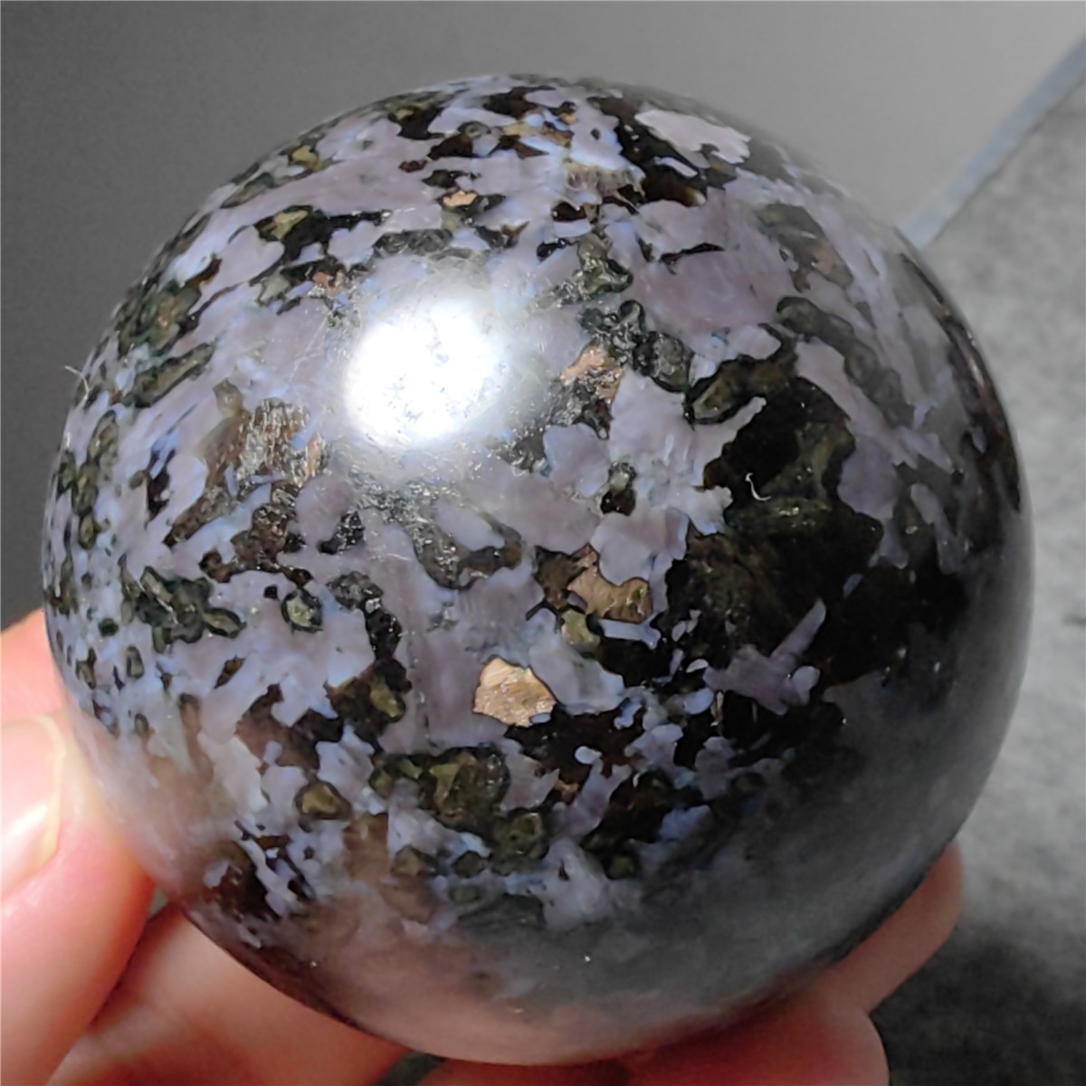267g Indigo Gabbro Crystal Quartz Energy Stone crystal sphere healing F415