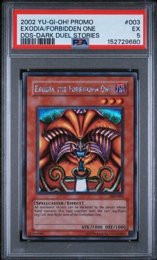 Yu-Gi-Oh Exodia the Forbidden One DDS-003 Secret Rare PSA 5