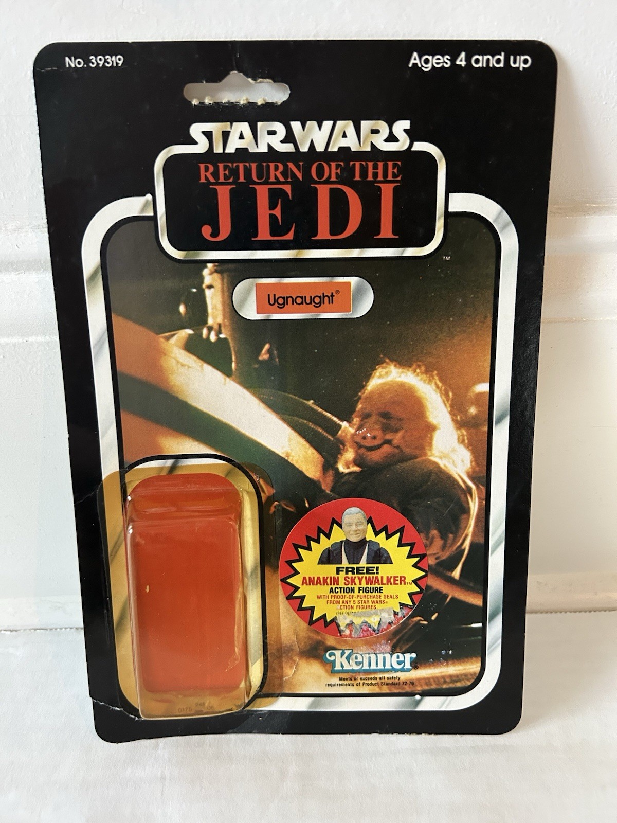 STAR WARS UGNAUGHT 77 CARDBACK W/ATTCH BUB KENNER VINTAGE 1983 CLOUD CITY ESB