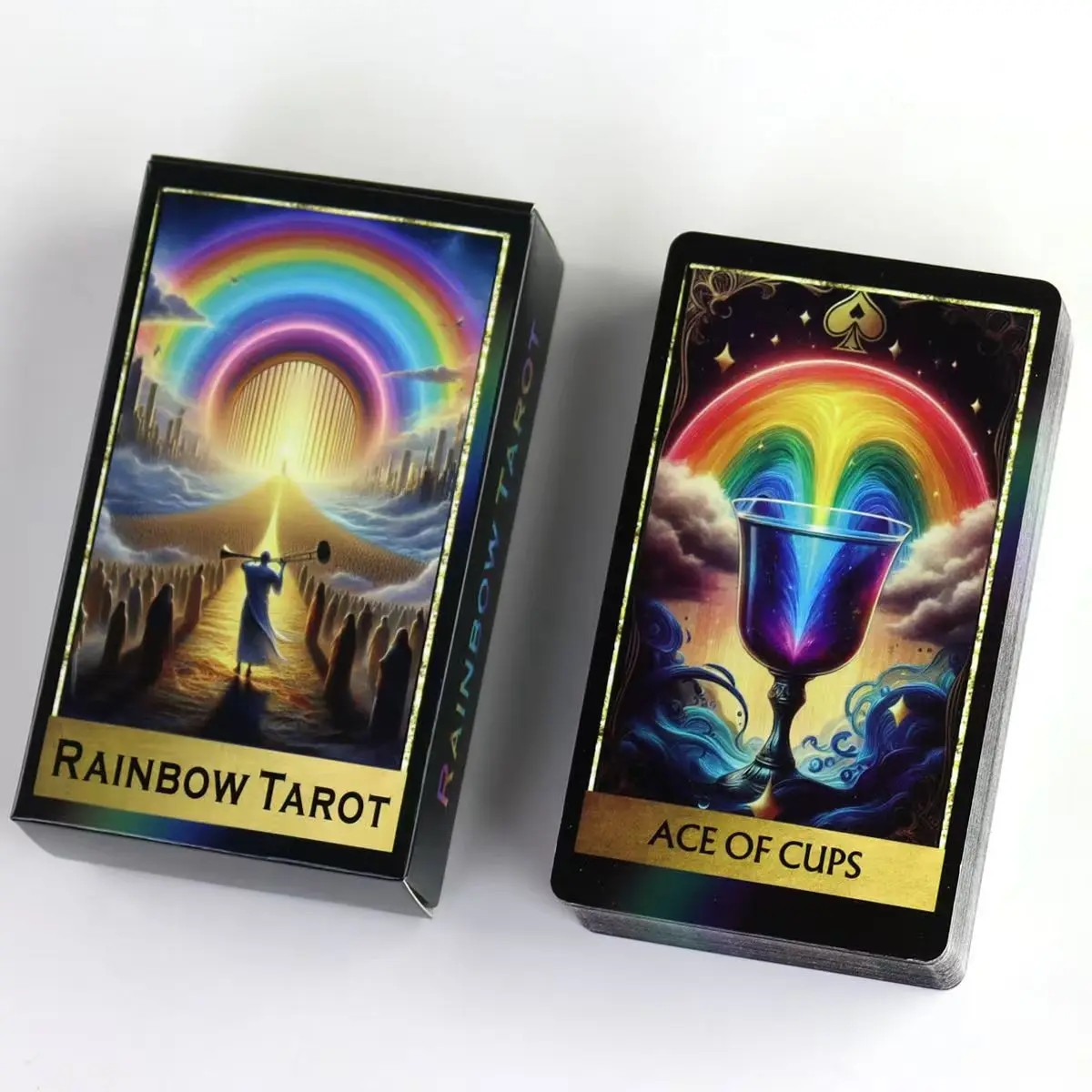 Rainbow Tarot Deck - 78ct, RWS System, 10.3×6cm (4.1×2.4in) Colorful