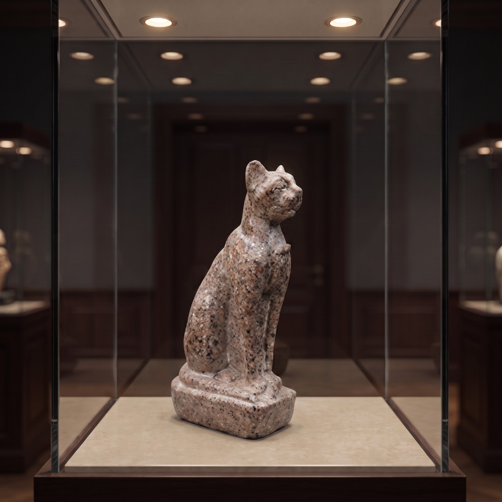 Authentic Ancient Egyptian Antiques Bastet Cat Statue Seated Feline Artifact BC