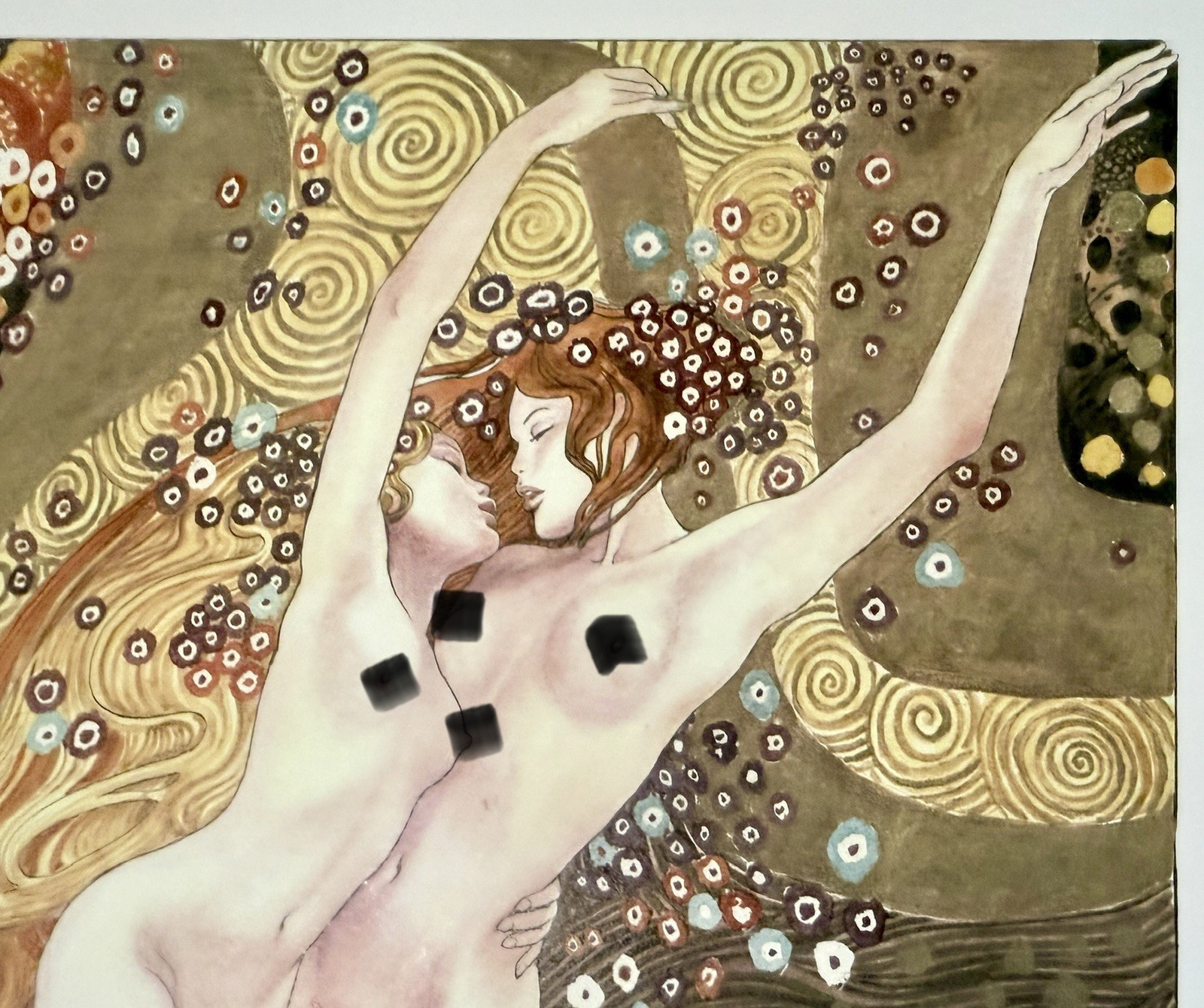 •MILO MANARA Gorgeous Pencil-Signed Print•  “Girls on Cover” (Klimt Homage)