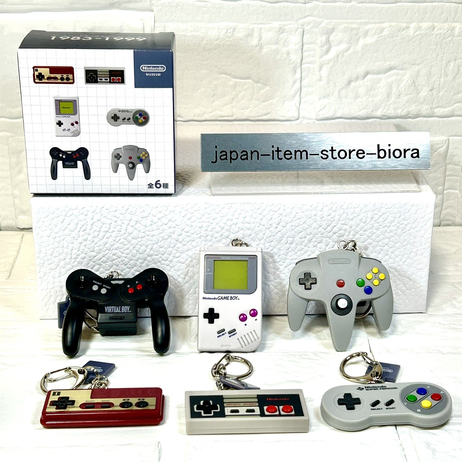 Nintendo Museum Game Hardware keychain collection 1983-1999 Complete set of 6