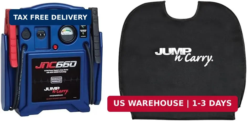 Jump-N-Carry JNC660 1700 Peak Amp 12 Volt Jump Starter, Blue &