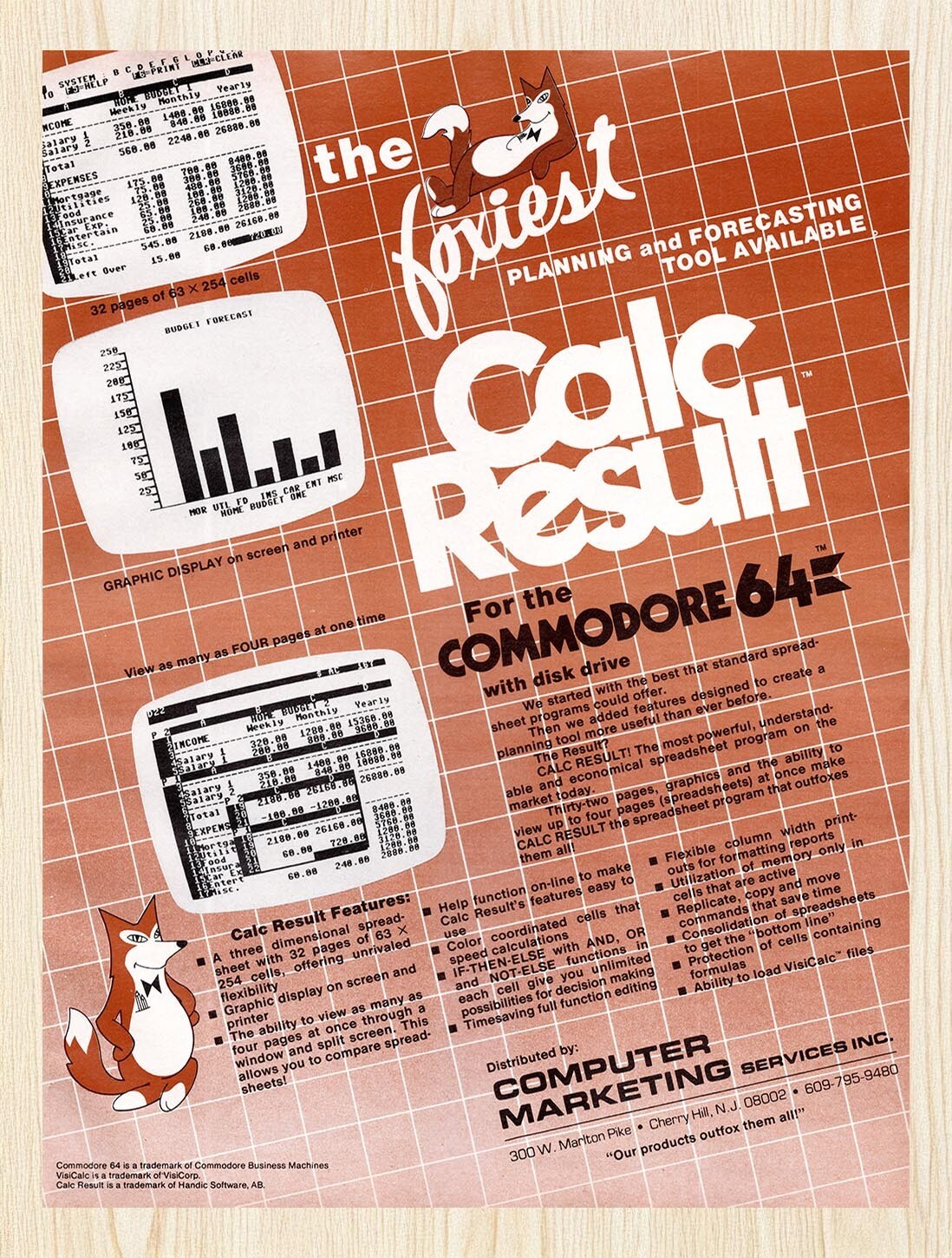 1982 Calc Result Commodore 64 Original Advertisement v1