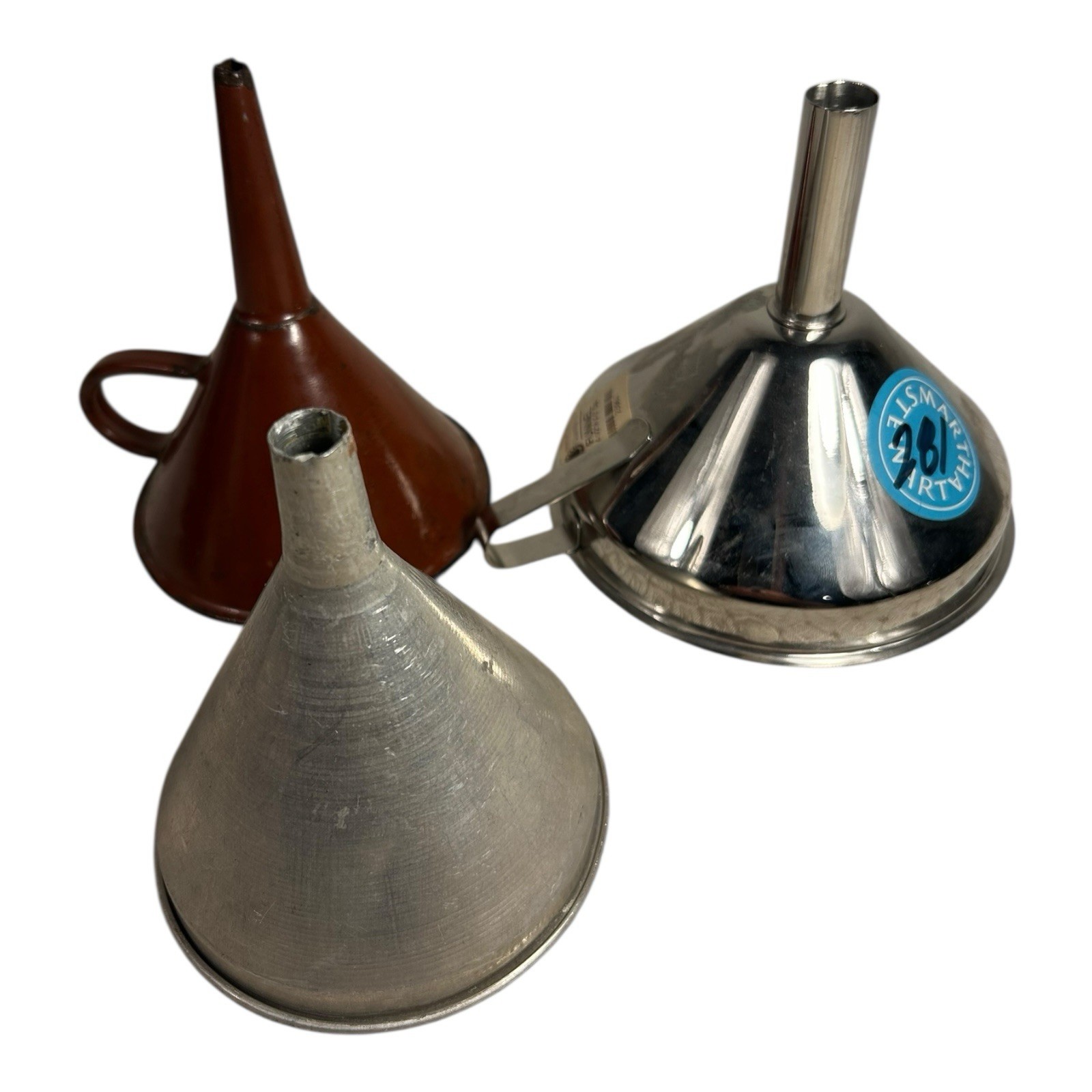 Vintage Set of 3 Kitchen Funnels Owned by Martha Stewart at Turkey Hill Kitchen