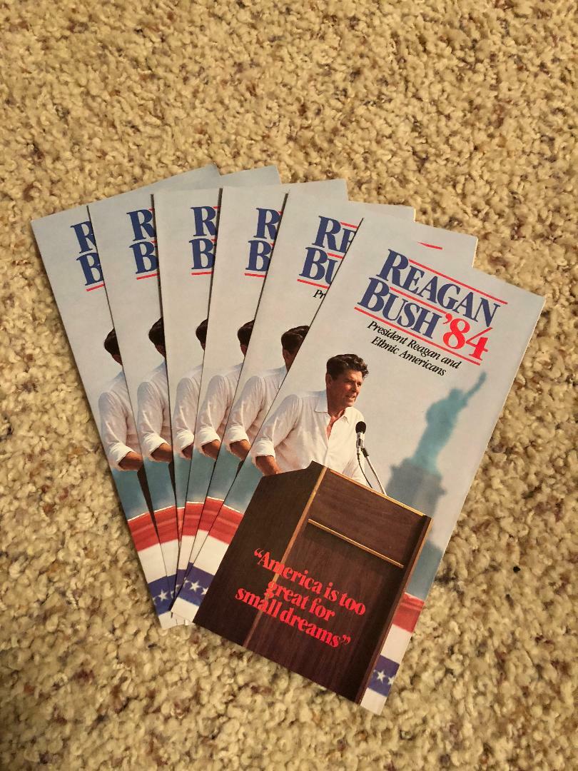 President Ronald Reagan 1984 Campaign Pamphlets (Statue of Liberty) Lot of 6
