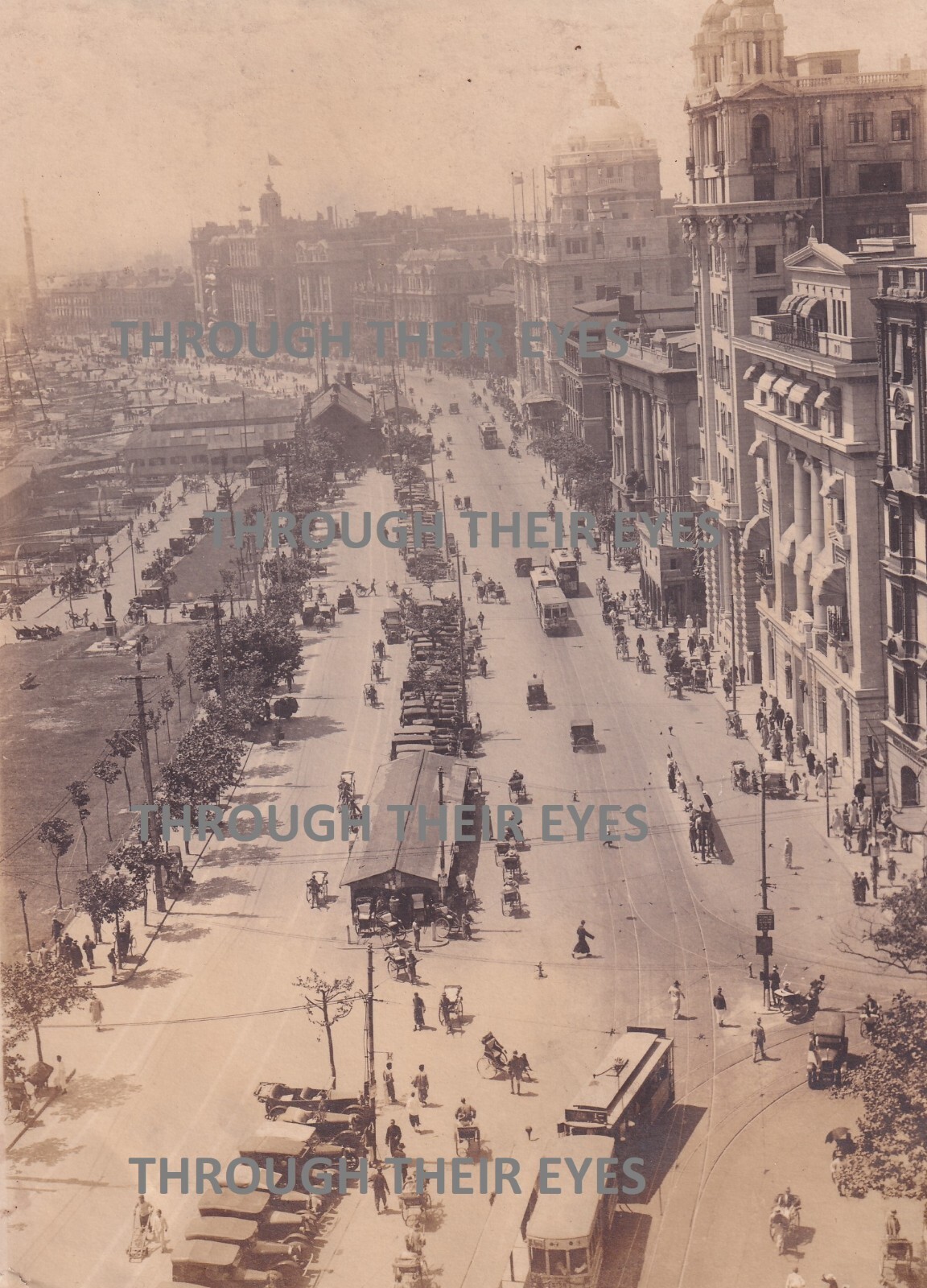 Original photo Street scene Shanghai China 1920\'s