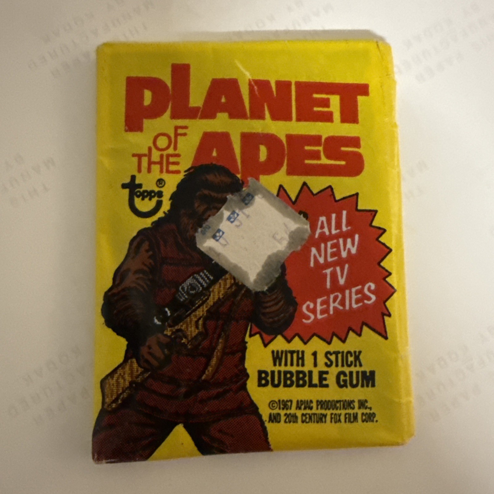 1975 Topps Planet Of The Apes TV Series Wax Pack (price Sticker On Front)