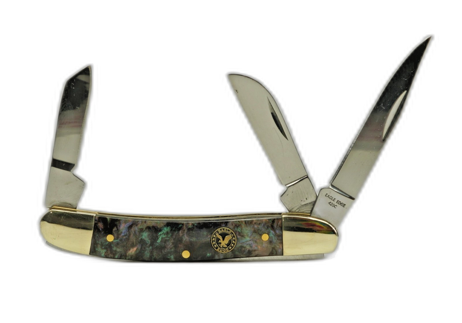 NEW COLORS - EAGLE EDGE Pocket Knife, Stockman THREE Blade, 3.25