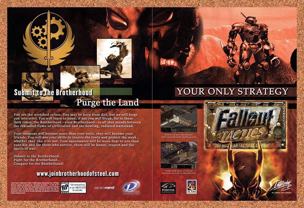 2001 Fallout Tactics PC Original Advertisement / Retro Promo v5