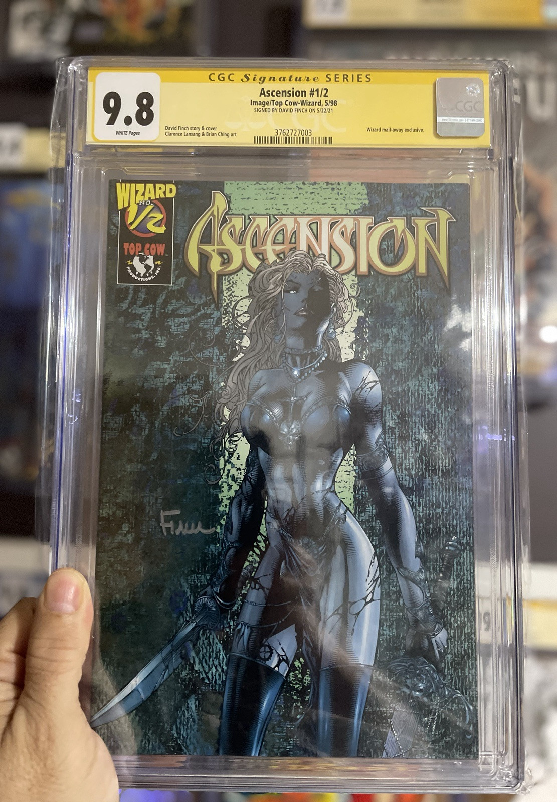 CGC 9.8 Ascension 1/2 Wizard Mail Away Exclusive SIGNED BY DAVE FINCH🔥