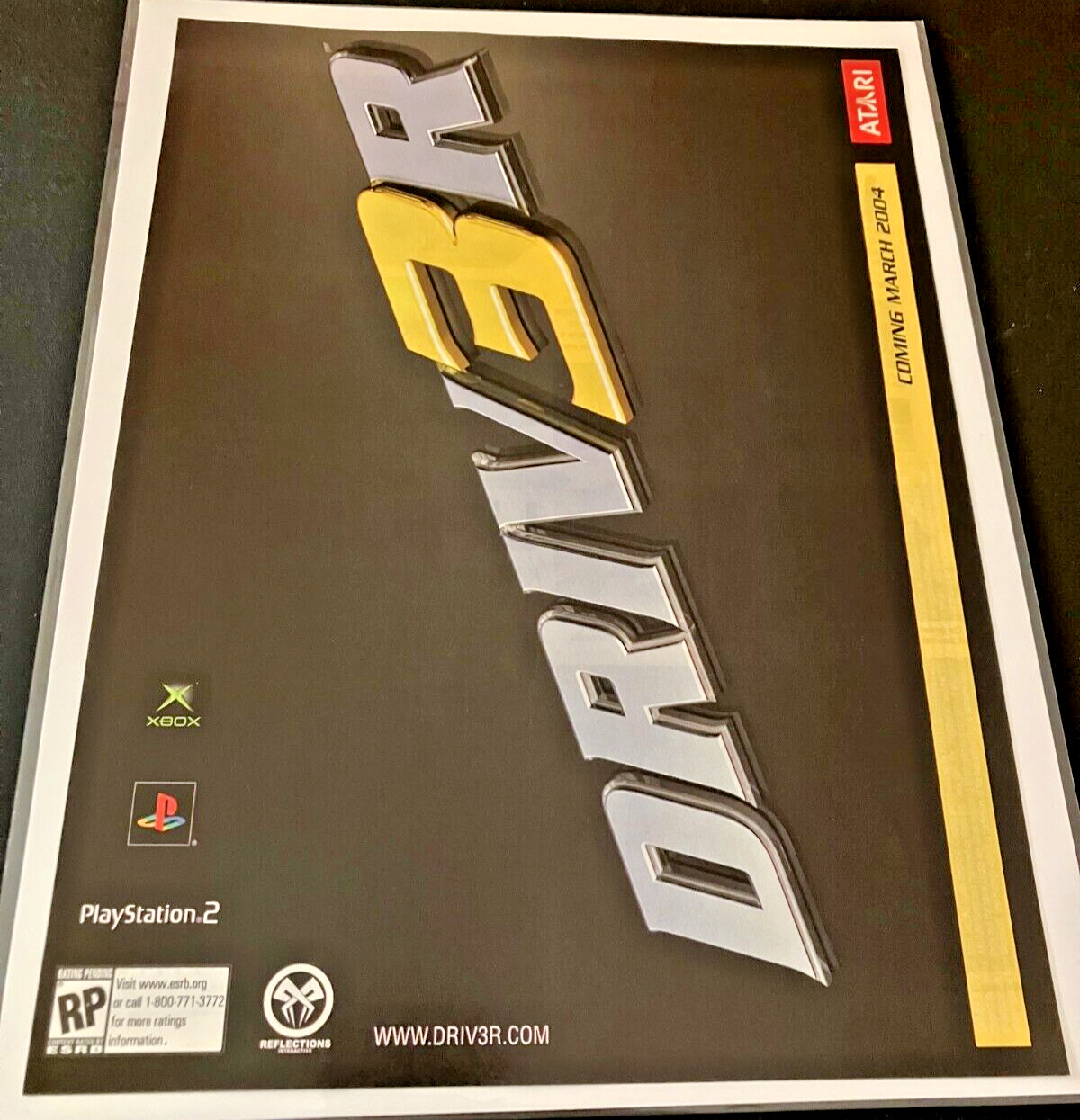 Driver 3 by Atari - Vintage Gaming Print Ad / Poster / Streamer Wall Art - CLEAN