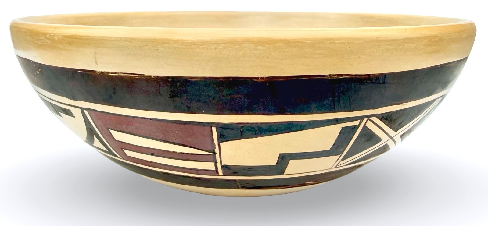 Vintage LILLIAN NAMINGHA Hopi Sikyatki Revival Pottery Bowl