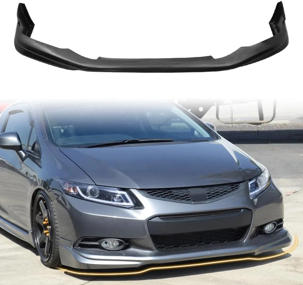 Front Bumper Lip Spoiler, Compatible with 2012-2013 Honda Civic Coupe Usdm Bumpe