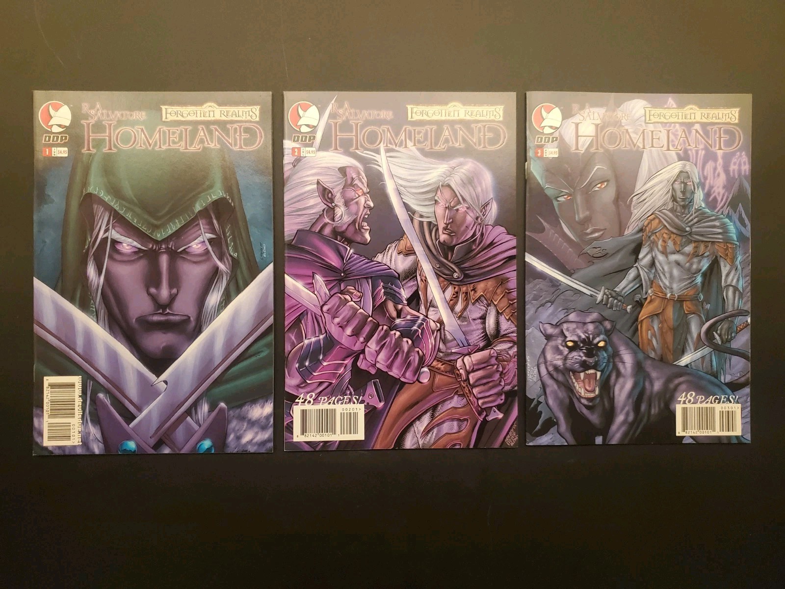 Homeland #1-3 1 2 3 DDP Comics R.A. Salvatore Forgotten Realms 2005 1st Drizzt 