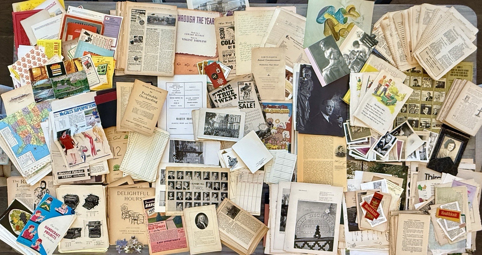 100 Pc Vintage Antique Curated EPHEMERA LOT Junk Journal & Scrapbook MIXED MEDIA