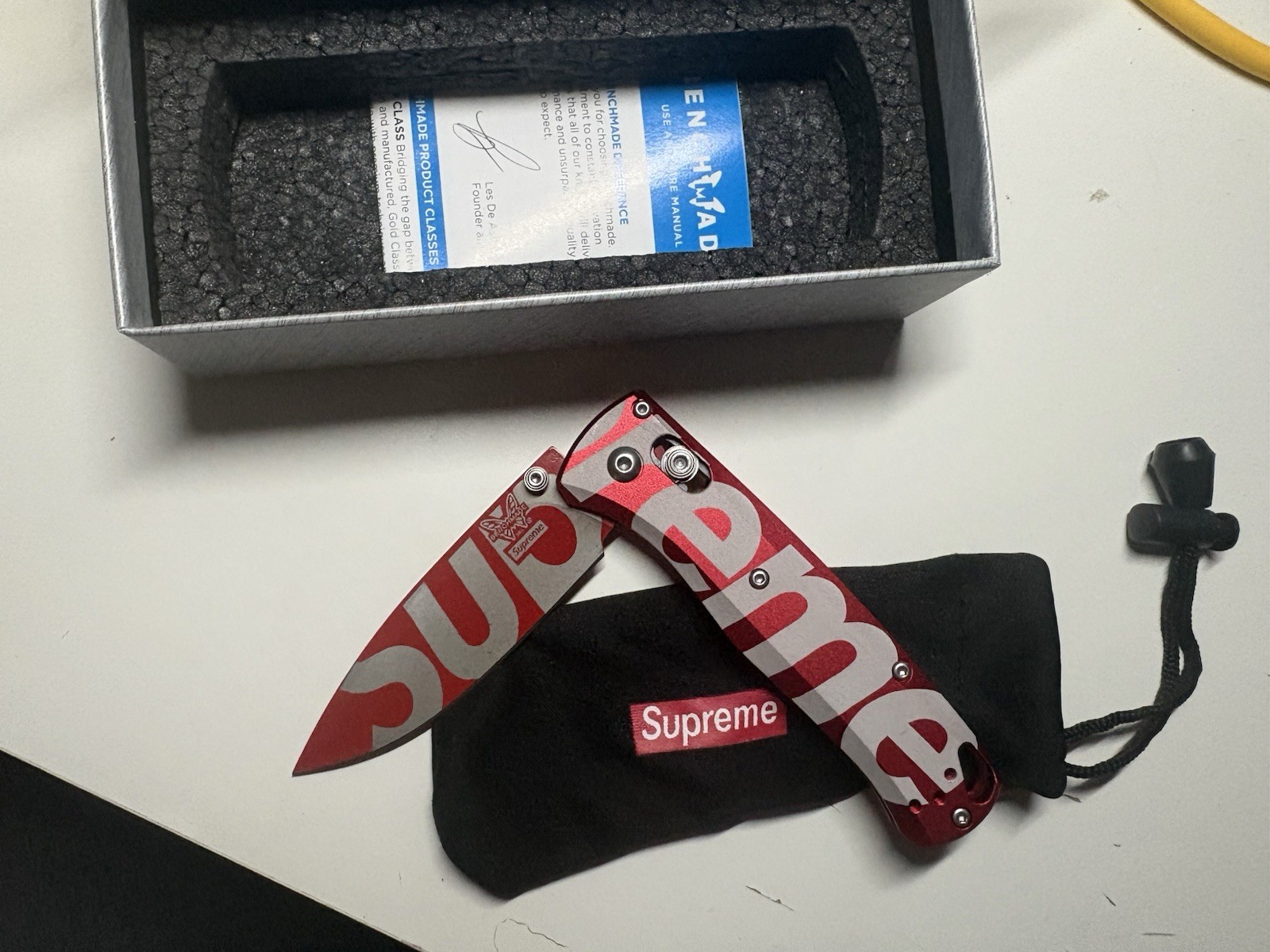 *NEW* Supreme Benchmade Bugout Knife (SS22) Red