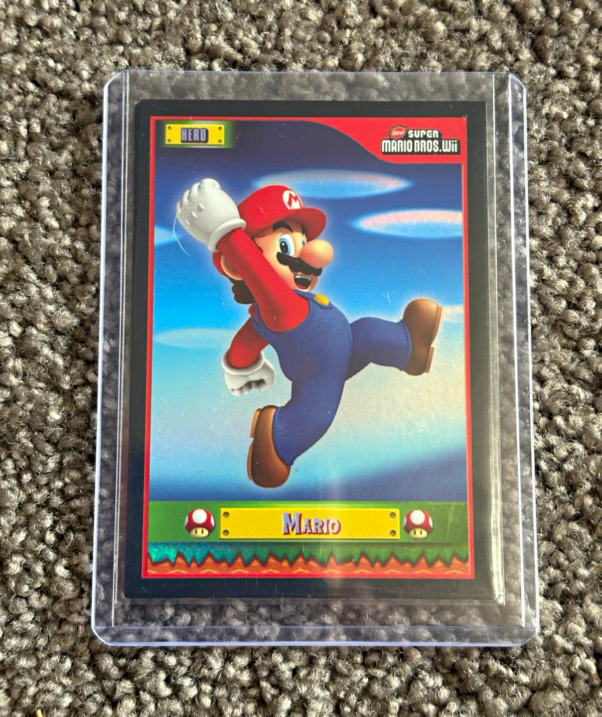 2010 EnterPLAY New Super Mario Bros Wii Mario F1 Foil Holo Card NM